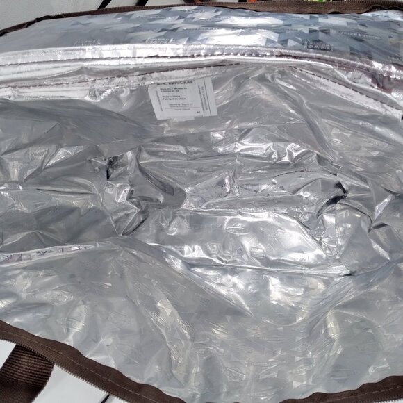 Rachael Ray Cargo Thermal Tote Purple Floral Brocade - Picture 10 of 11